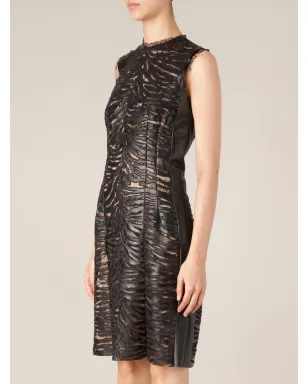 Alexandre Vauthier レースパネルラムスキンドレス ブラック - サムネイル3