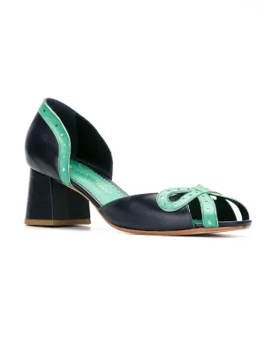 Sarah Chofakian カットアウトパンプス - Blue - サムネイル2