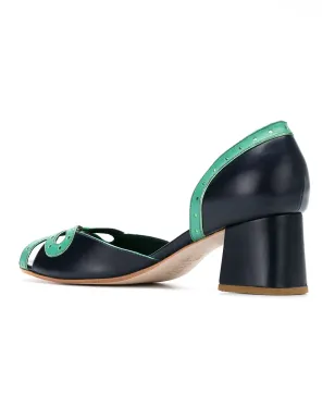 Sarah Chofakian カットアウトパンプス - Blue - サムネイル3