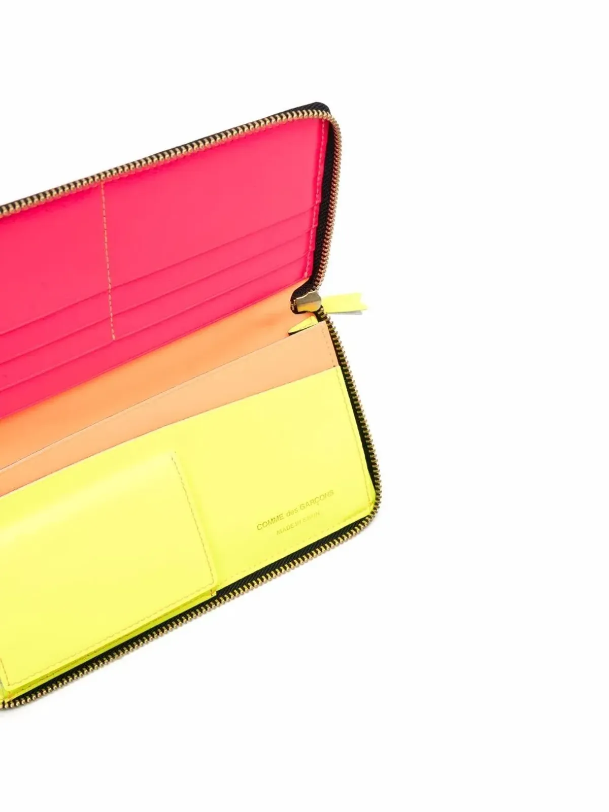Comme Des Garçons Wallet New Super Fluo leather wallet - Yellow - 画像3