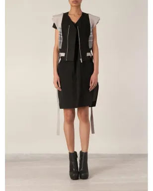 Rick Owens cropped gilet - Black - サムネイル2