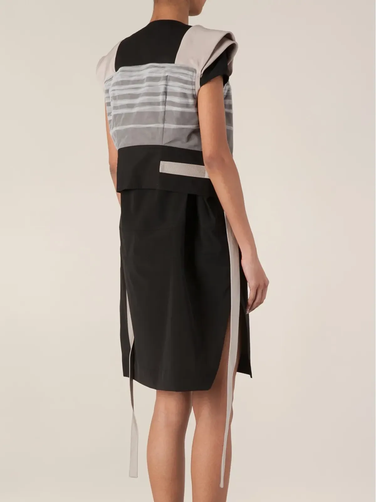 Rick Owens cropped gilet - Black - 画像4