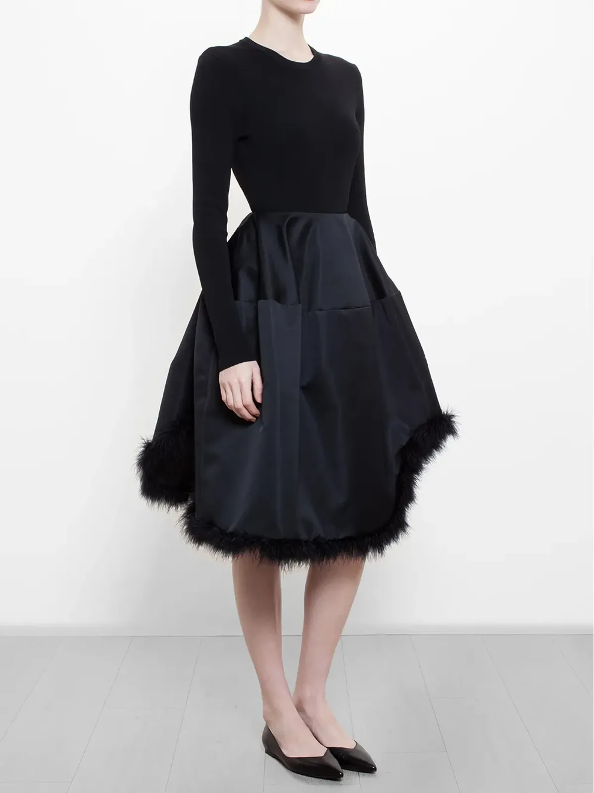 Simone Rocha フェザー付きAラインスカート - 画像2