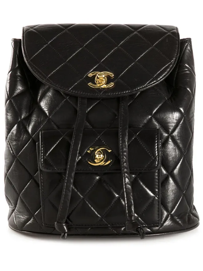 CHANEL Pre-Owned CHANEL Pre-Owned CCキルティングバックパック - ブラックの商品画像