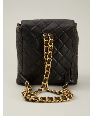 CHANEL Pre-Owned CCキルティングバックパック - ブラック - サムネイル3