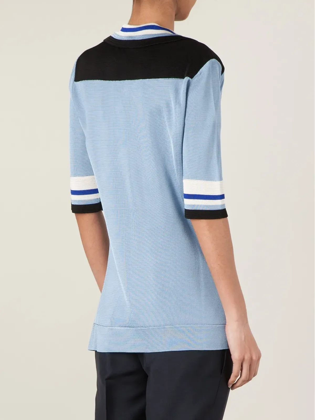 Bouchra Jarrar コントラストヨーク ポロシャツ - 画像4