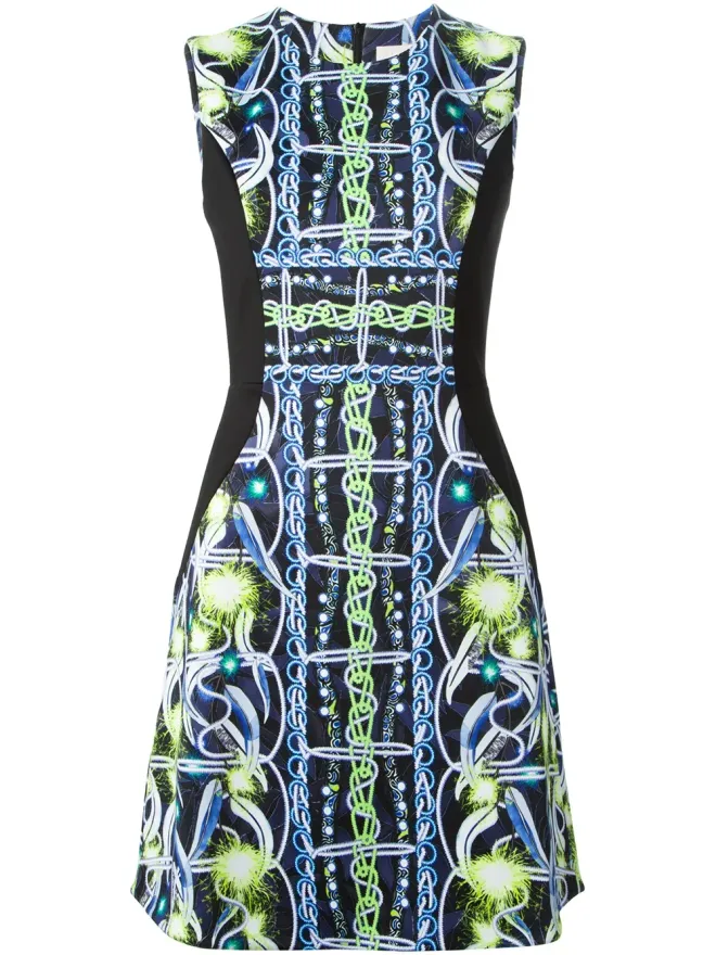 Peter Pilotto Peter Pilotto プリントパネルドレス - Blackの商品画像