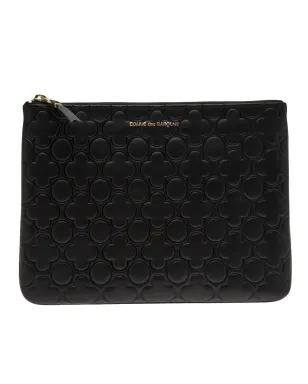 Comme Des Garçons embossed leather wallet - Black - サムネイル1