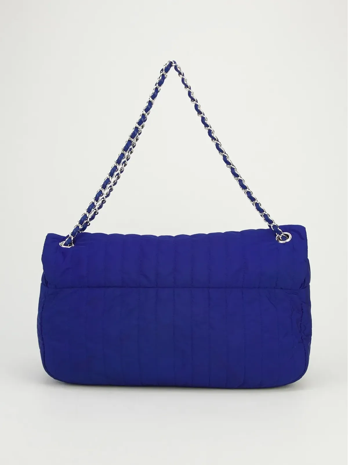 CHANEL ビンテージ キルテッド ショルダーバッグ ブルー - 画像4