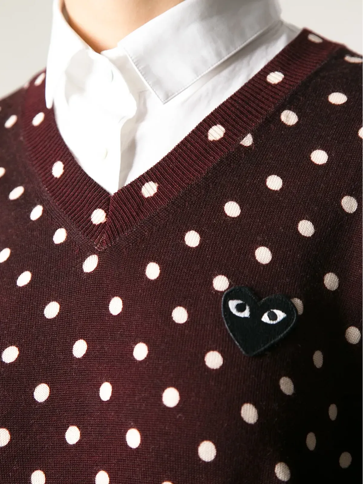 Comme Des Garçons Play 水玉柄セーター - レッド - 画像5