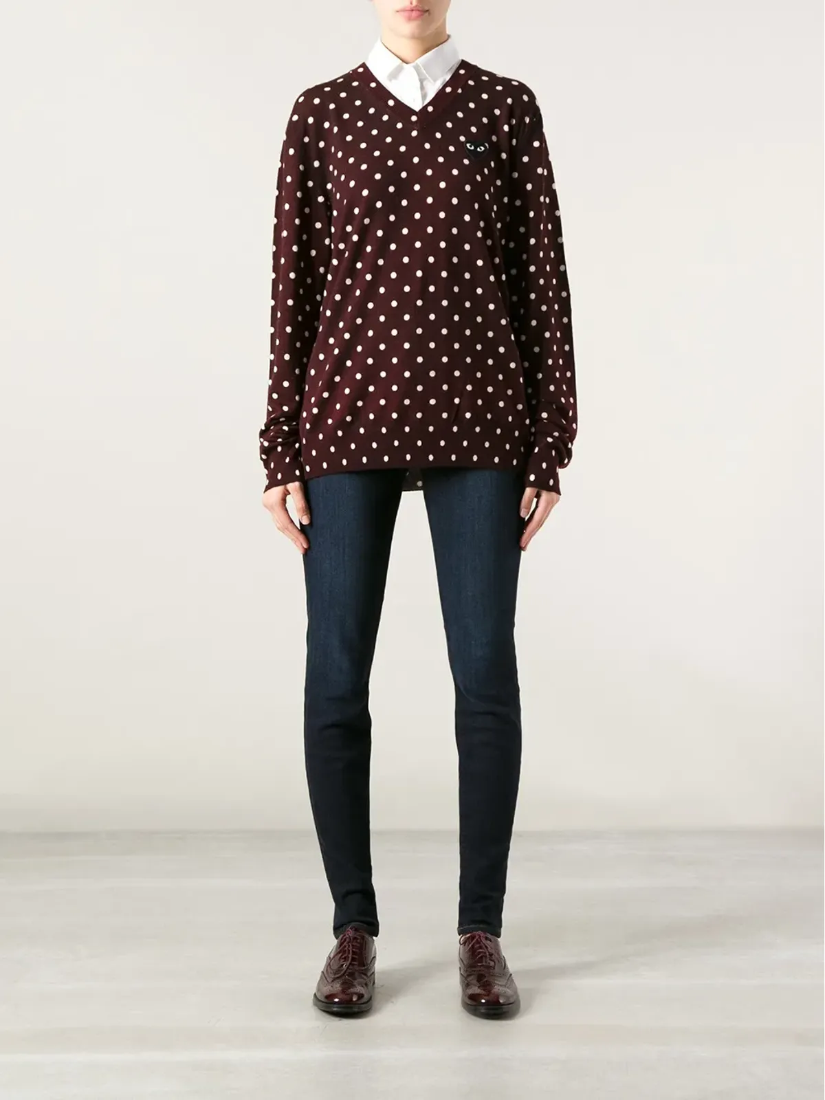 Comme Des Garçons Play 水玉柄セーター - レッド - 画像2