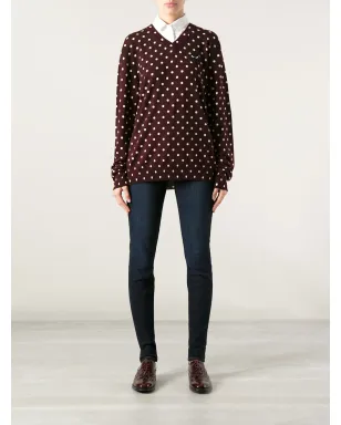 Comme Des Garçons Play 水玉柄セーター - レッド - サムネイル2