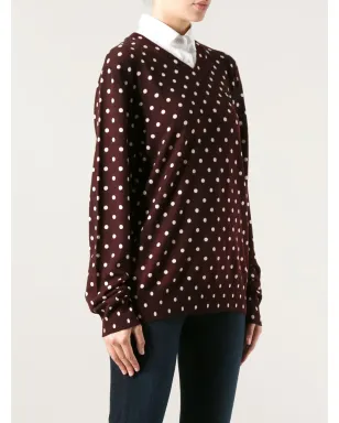 Comme Des Garçons Play 水玉柄セーター - レッド - サムネイル3