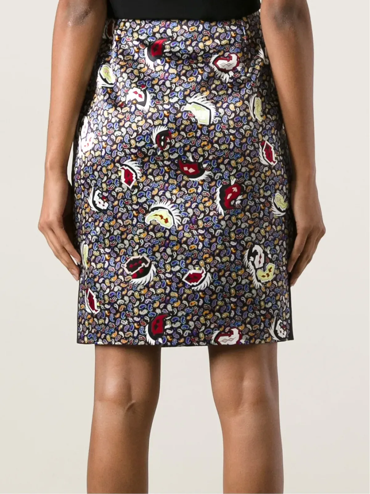 Balenciaga ペイズリープリントのペンシルスカート - 画像4