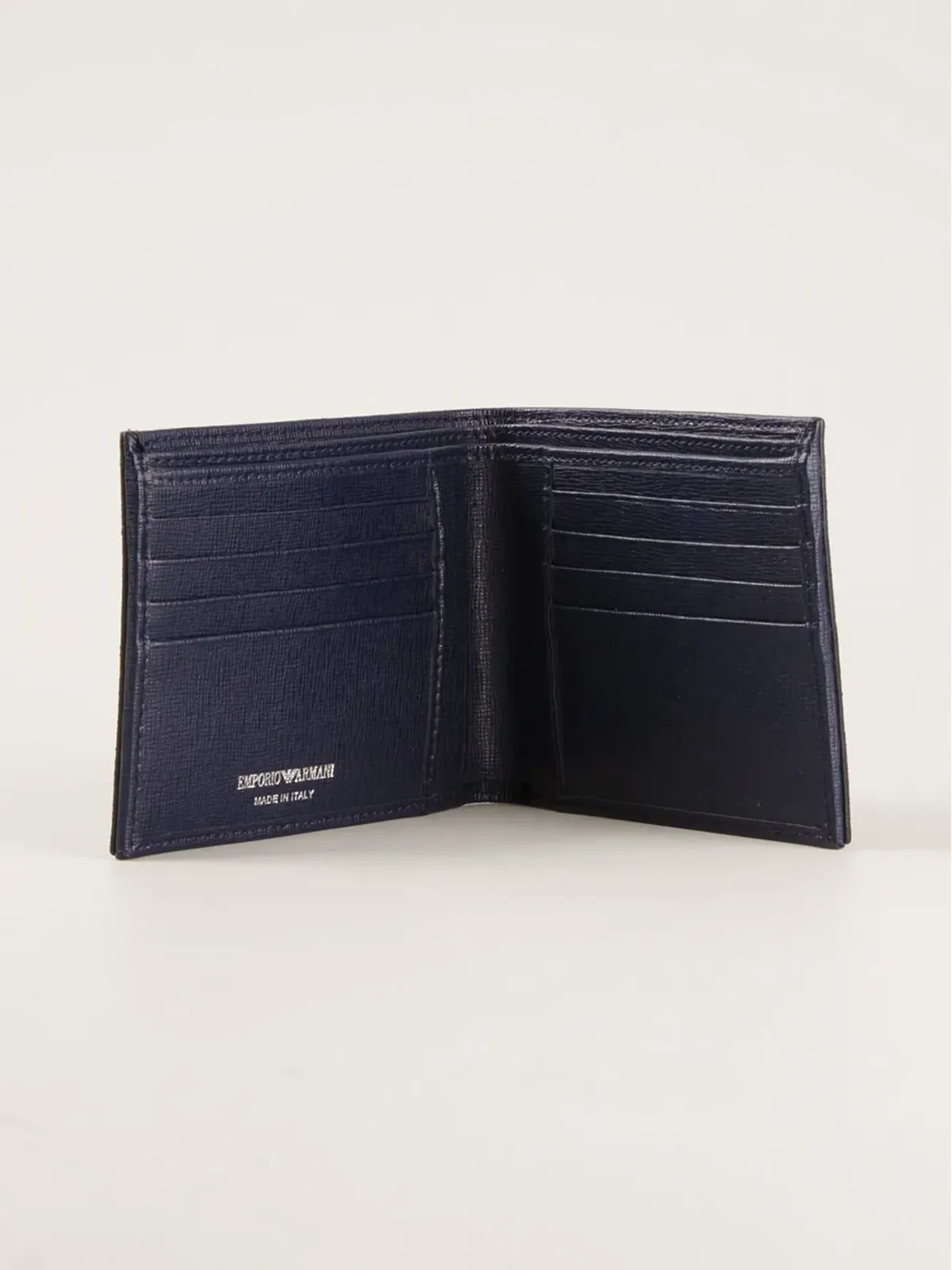 Emporio Armani モノグラムプリント ウォレット ブルー - 画像3