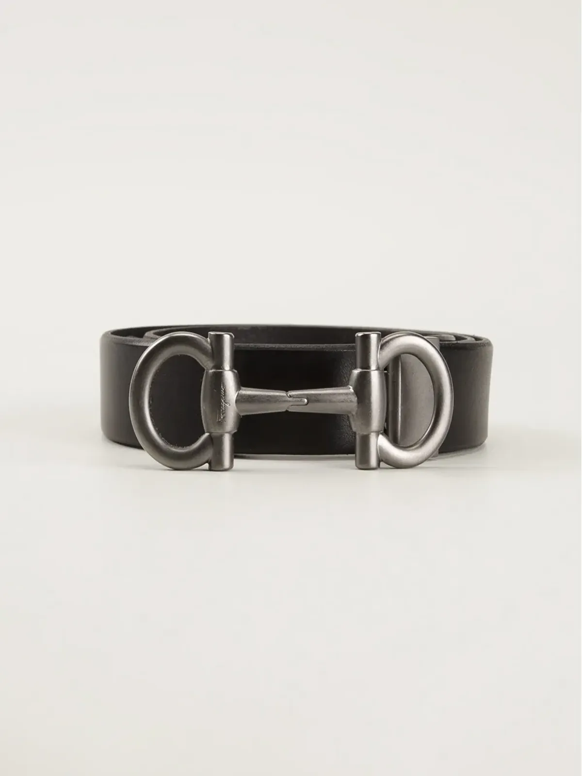 Ferragamo 編み込みディテールベルト - ブラック - 画像2