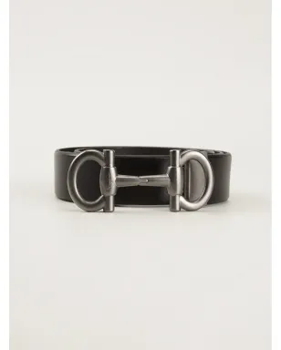 Ferragamo 編み込みディテールベルト - ブラック - サムネイル2