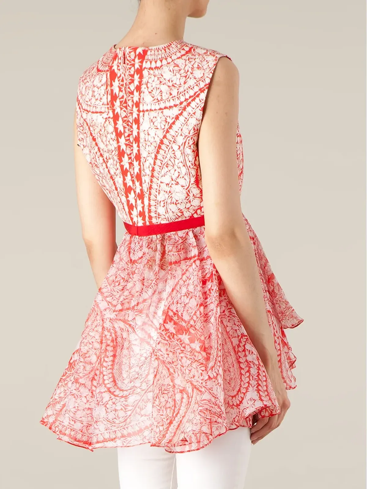 Giambattista Valli プリントトップ - レッド - 画像5