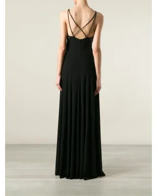 Ralph Lauren Collection スパゲッティストラップ マキシドレス - ブラック - サムネイル4