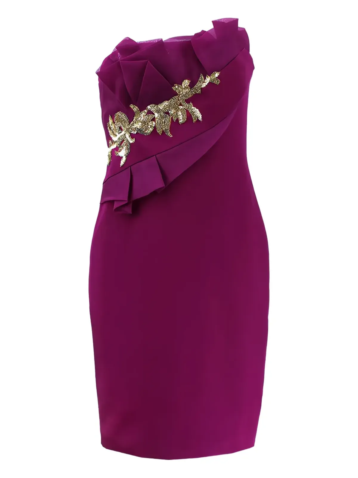 Marchesa Notte ストラップレス ミディドレス - 画像1