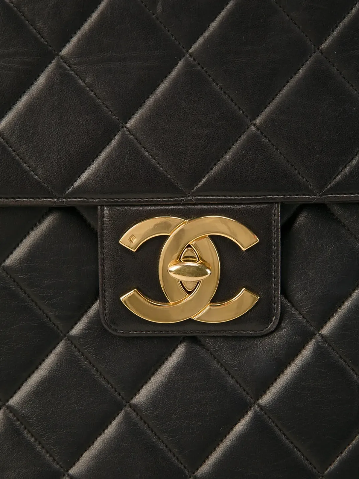 CHANEL ビンテージ キルテッドクラシックフラップジャンボブリーフケース - 画像2