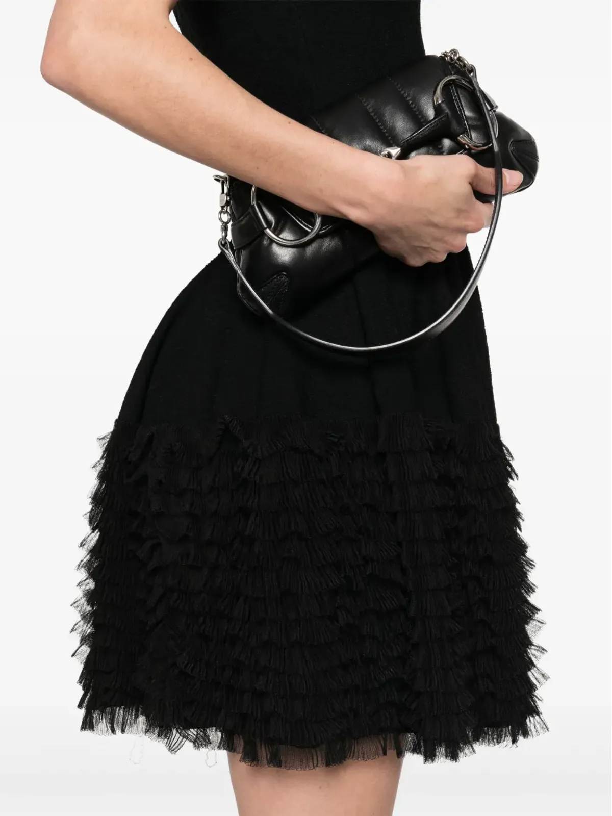 Alexander McQueen レースニットフリルドレス - 画像5