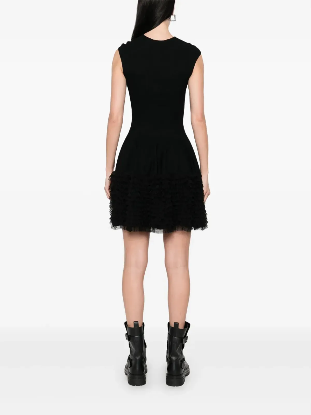Alexander McQueen レースニットフリルドレス - 画像4