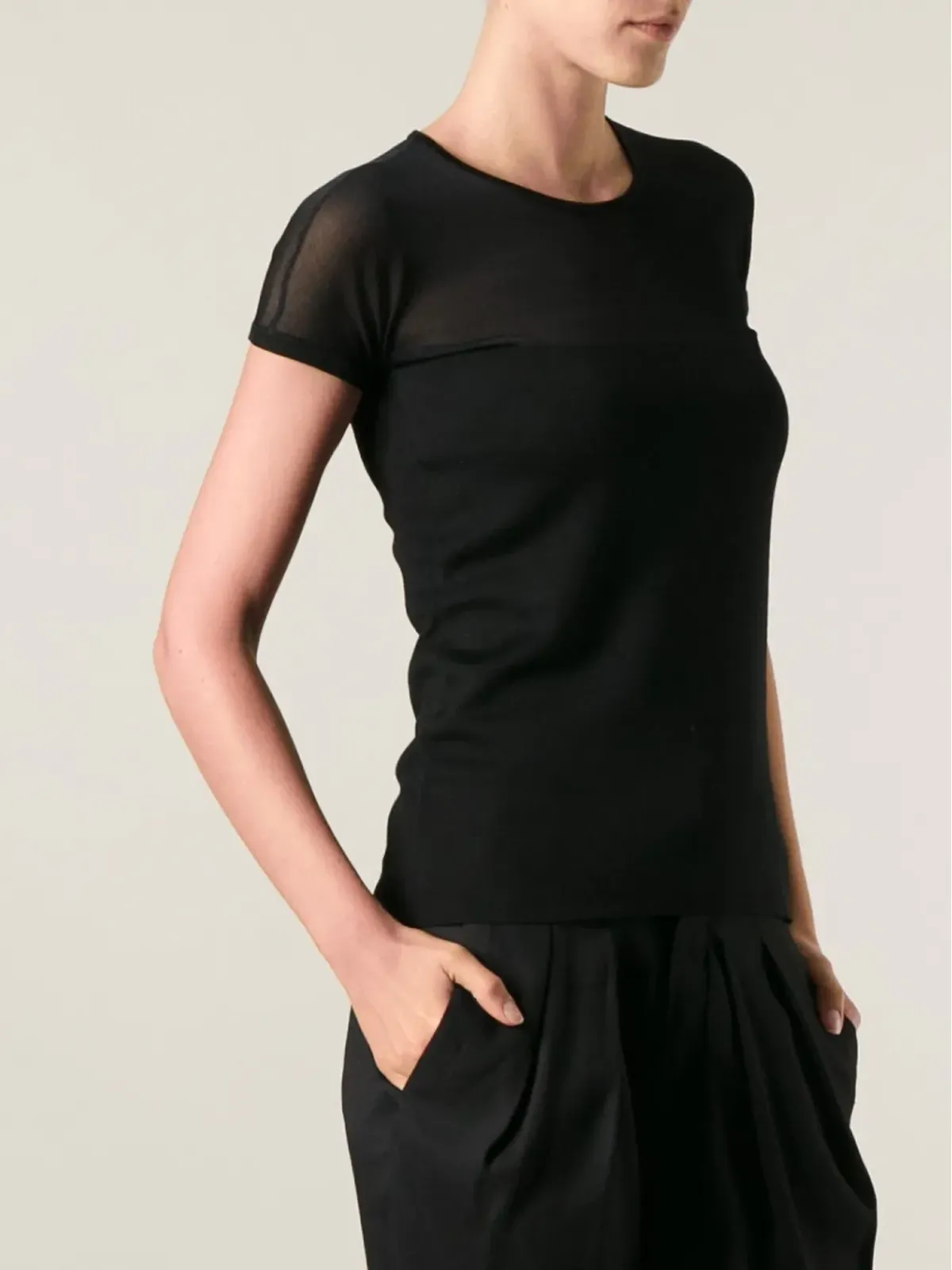 Ralph Lauren Collection シアーパネルTシャツ - 画像3