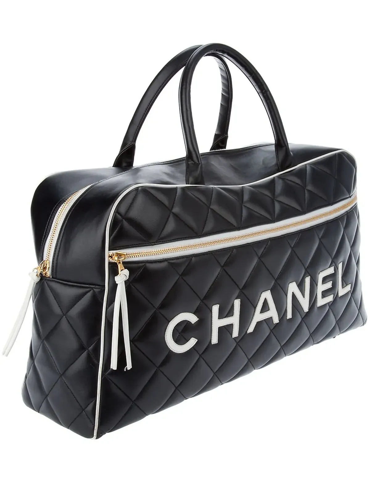 CHANEL ヴィンテージ レザー トートバッグ - ブラック - 画像2
