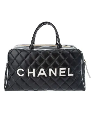 CHANEL ヴィンテージ レザー トートバッグ - ブラック - サムネイル3