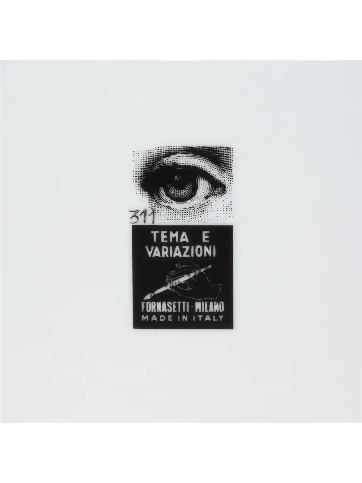 Fornasetti ひげプリント皿 - 画像3