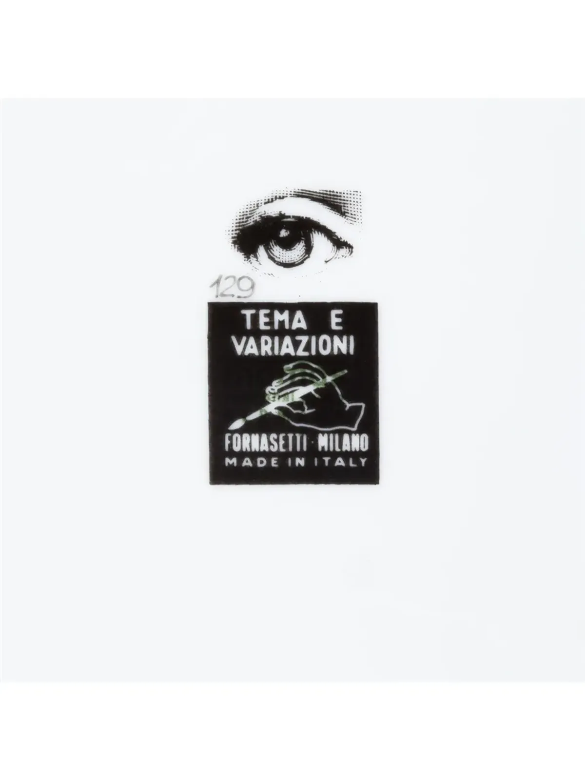 Fornasetti ケージプリントプレート - ブラック - 画像3