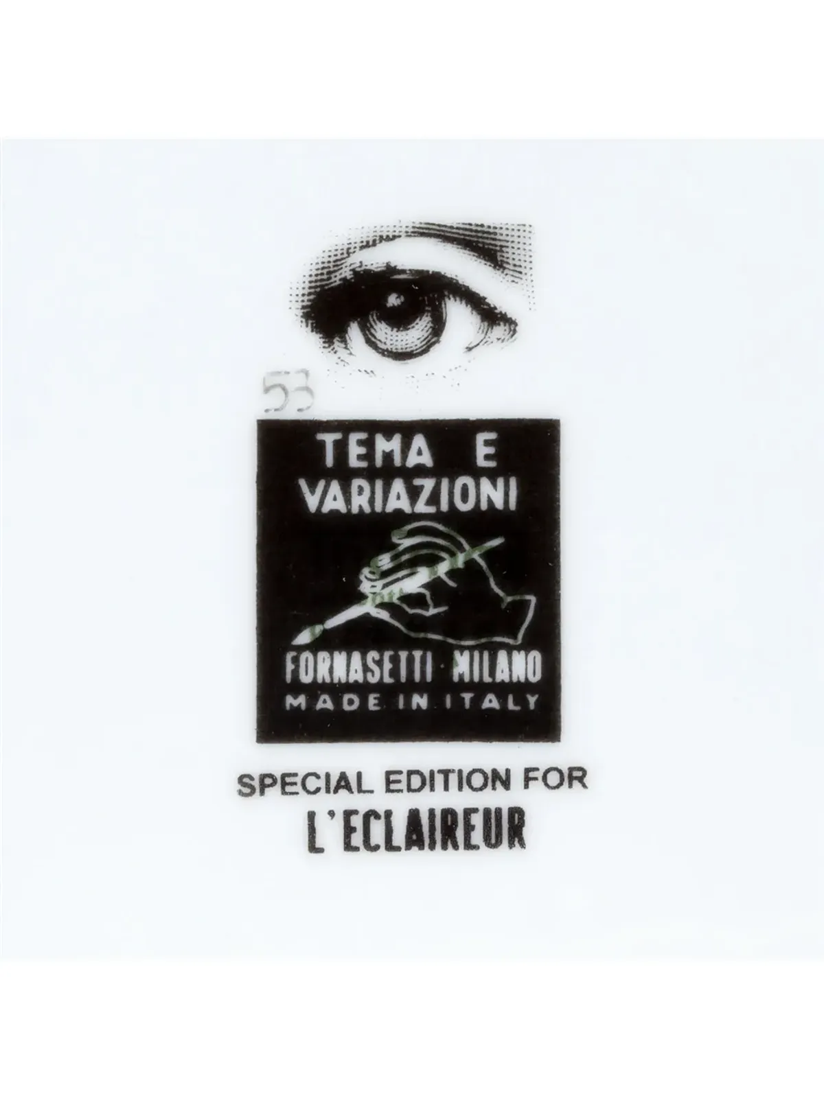 Fornasetti 白の葡萄プリント皿 - 画像3
