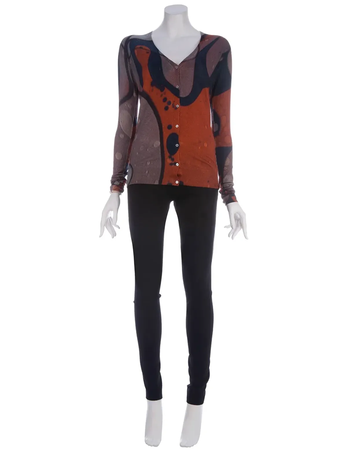  Christopher Kane マーブルプリントカーディガン - 画像2