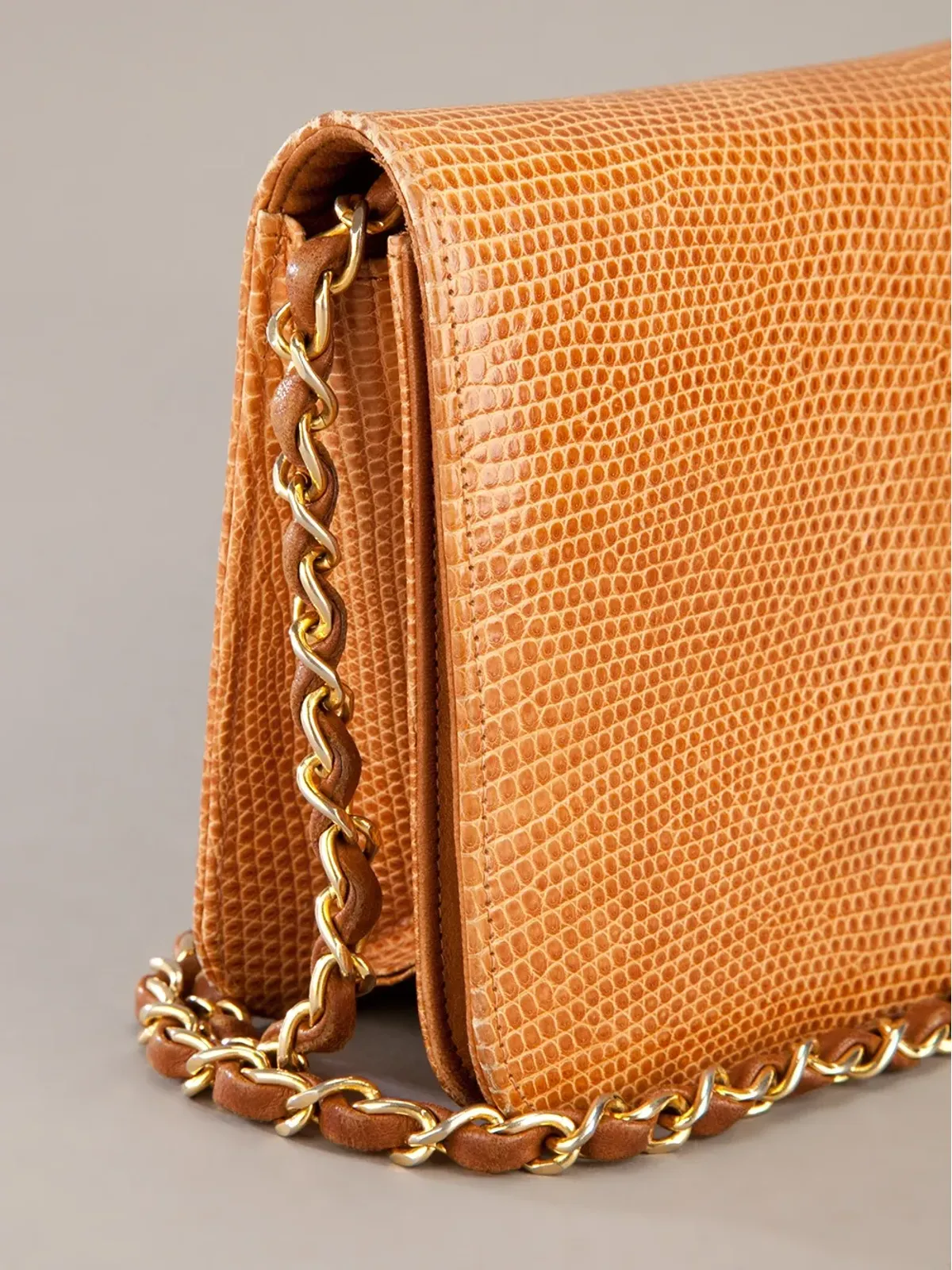 CHANEL Pre-Owned リザードスキンバッグ - イエロー - 画像4