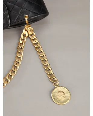 CHANEL Pre-Owned キルティングチェーンベルト（ブラック） - サムネイル2
