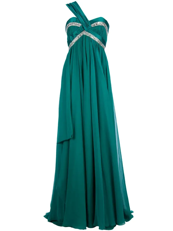 Zuhair Murad Zuhair Murad アシンメトリックショルダーストラップドレスの商品画像