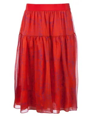 Giambattista Valli ダブルレイヤードスカート - レッド - サムネイル1
