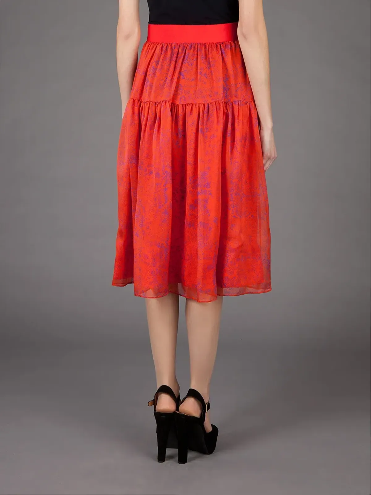 Giambattista Valli ダブルレイヤードスカート - レッド - 画像4