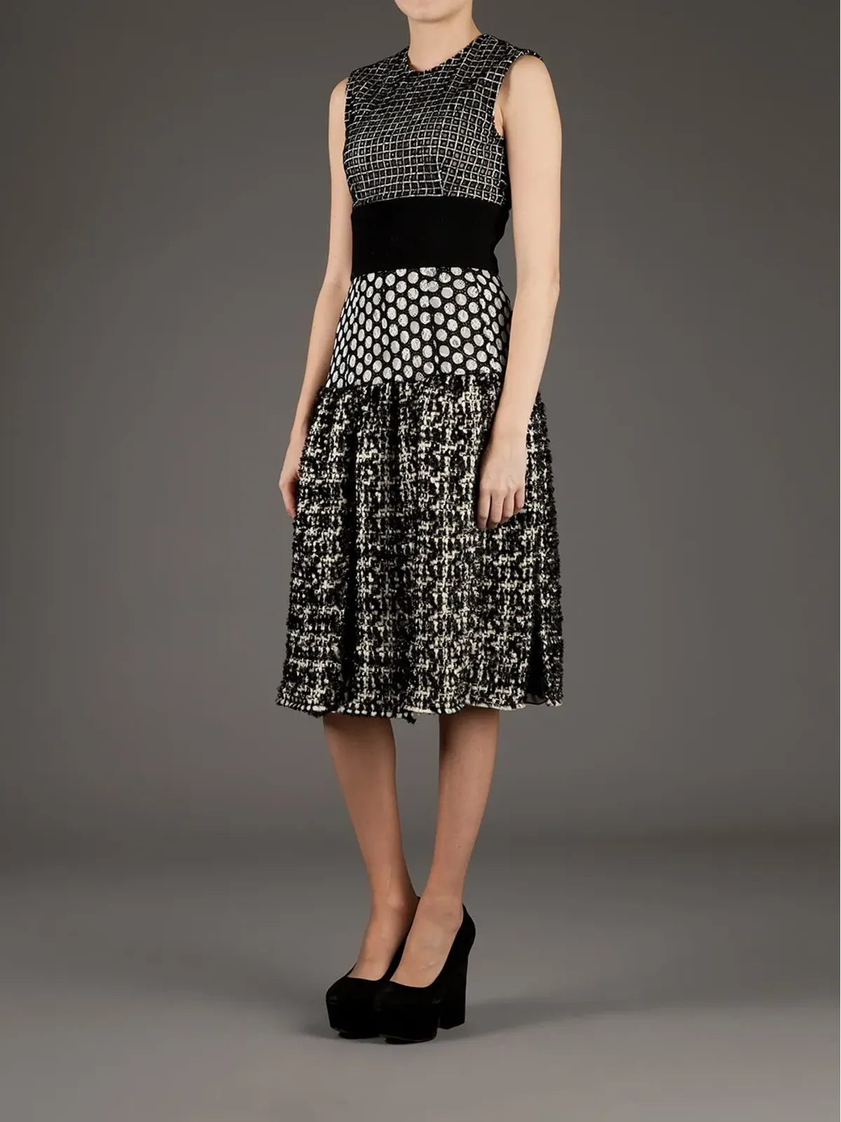Giambattista Valli パネルドレス - ブラック - 画像3