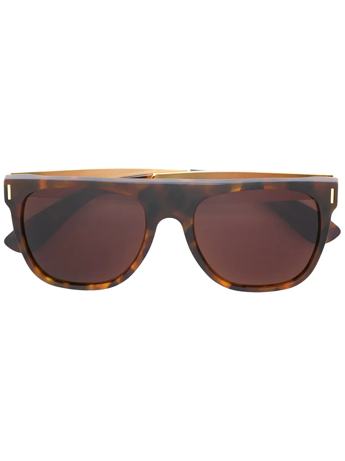 Retrosuperfuture Flat Top Francis Havana サングラス - 画像1