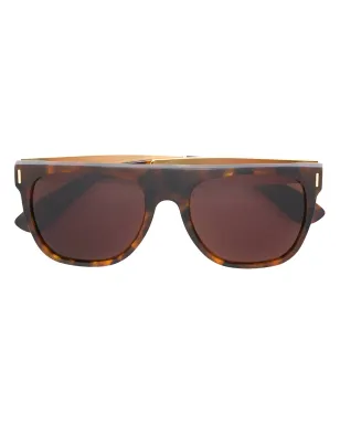 Retrosuperfuture Flat Top Francis Havana サングラス - サムネイル1