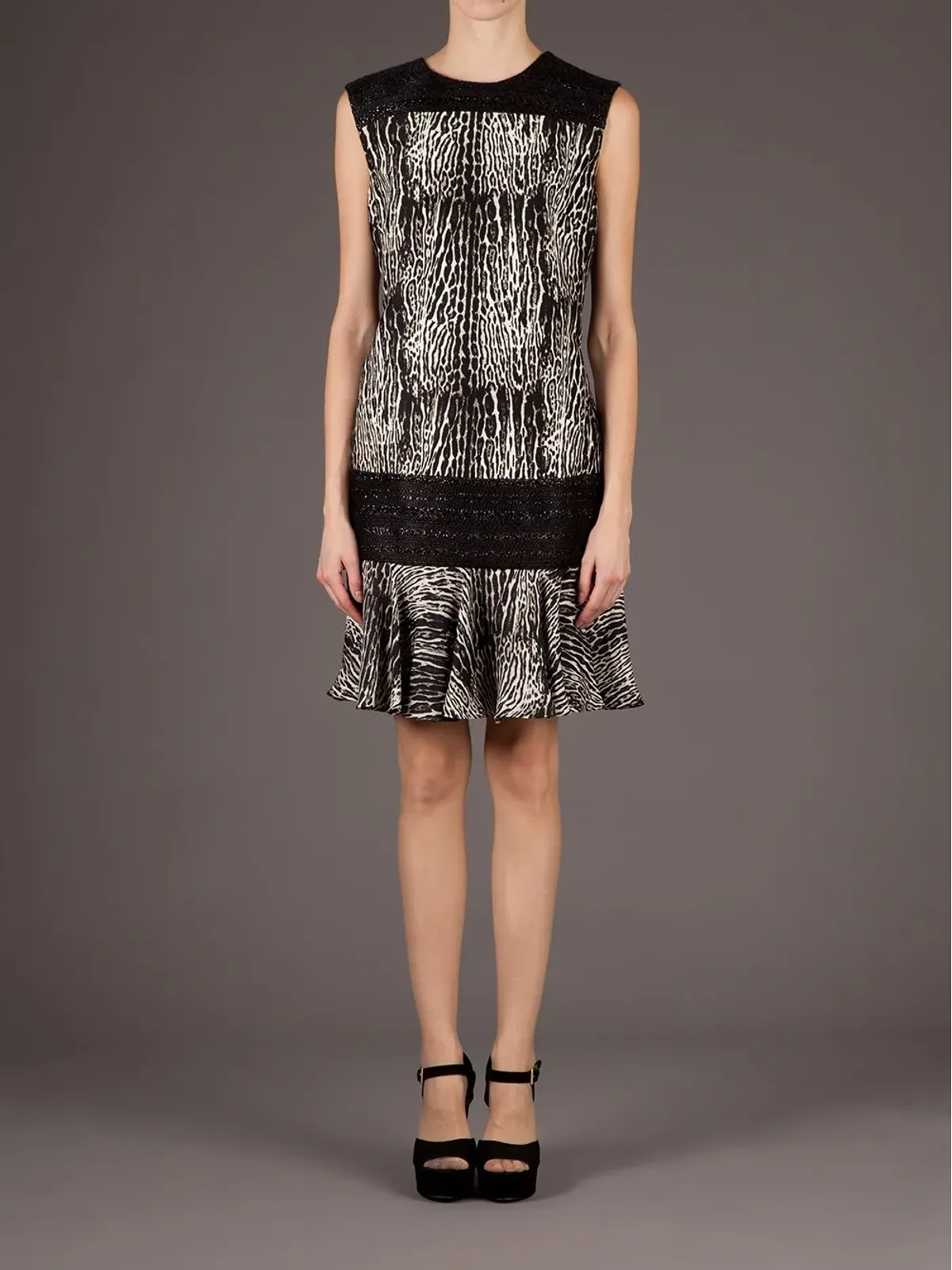 Giambattista Valli ゼブラ柄ドレス - 画像2