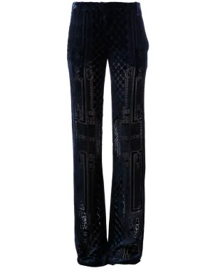 Balmain ブロケード ワイドレッグパンツ - ブルー - サムネイル1