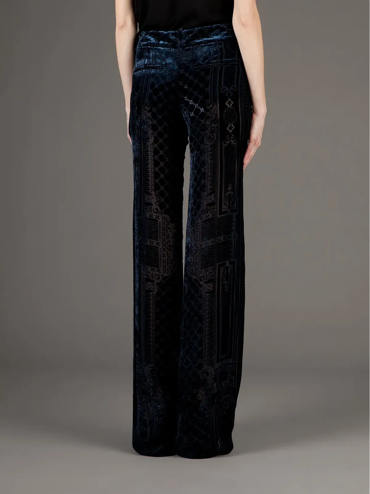 Balmain ブロケード ワイドレッグパンツ - ブルー - 画像5