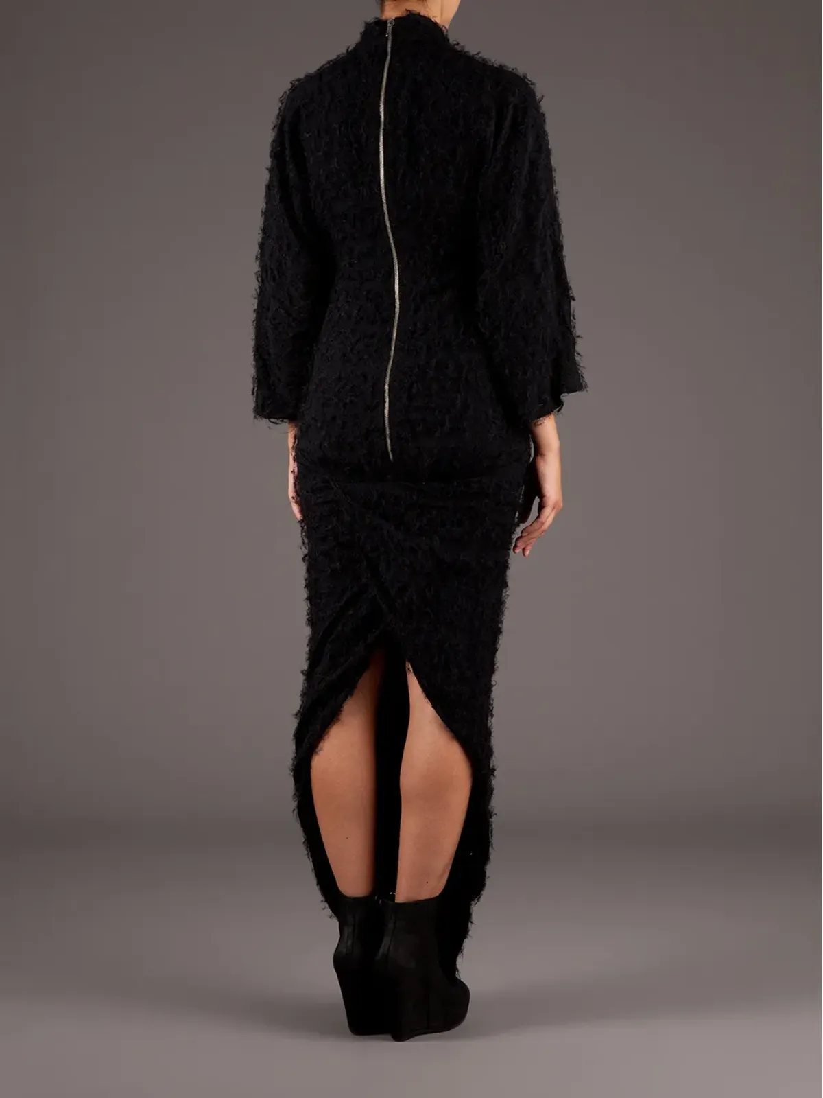 Rick Owens テクスチャードマキシドレス - 画像4