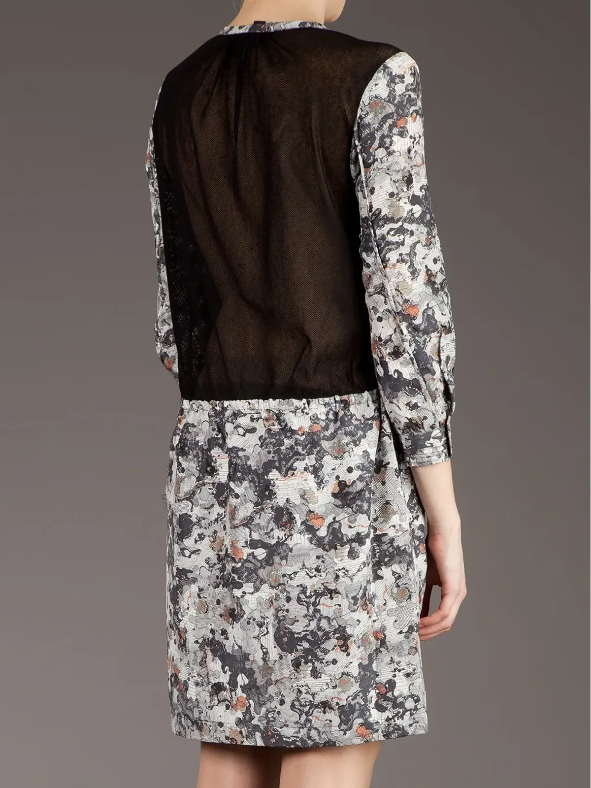 EDUN ブロッチー柄のシフトドレス - 画像5