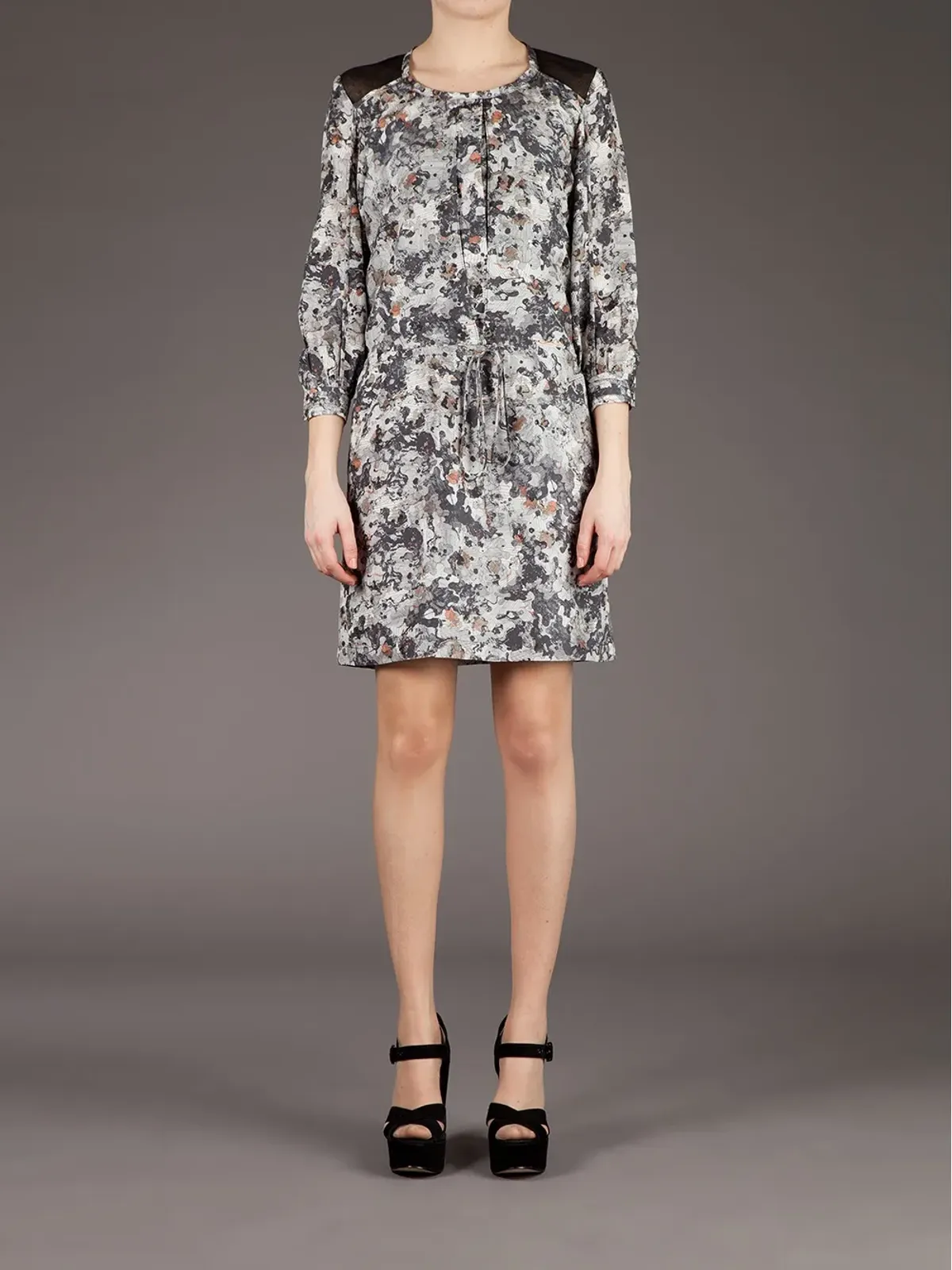 EDUN ブロッチー柄のシフトドレス - 画像2