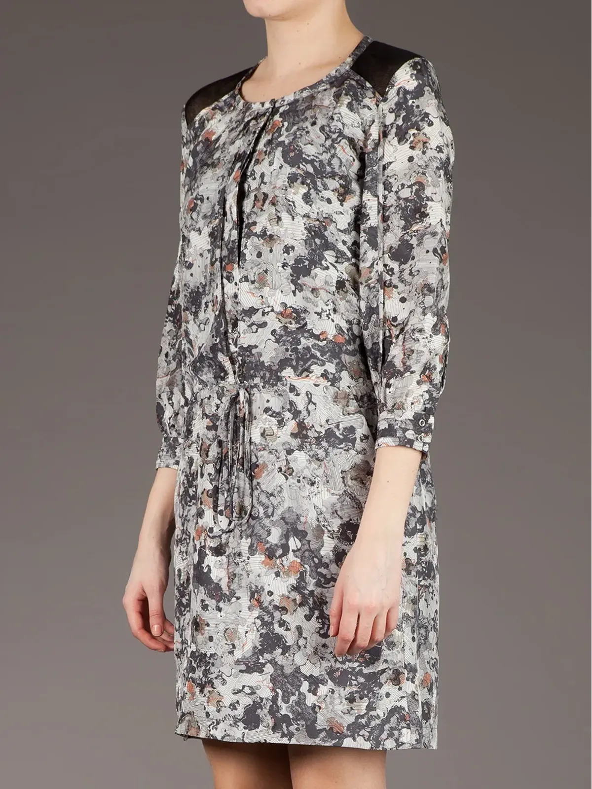 EDUN ブロッチー柄のシフトドレス - 画像4