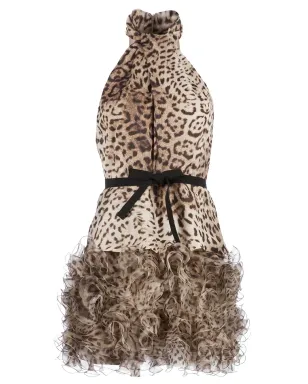 Giambattista Valli レオパード柄フリルドレス - サムネイル1